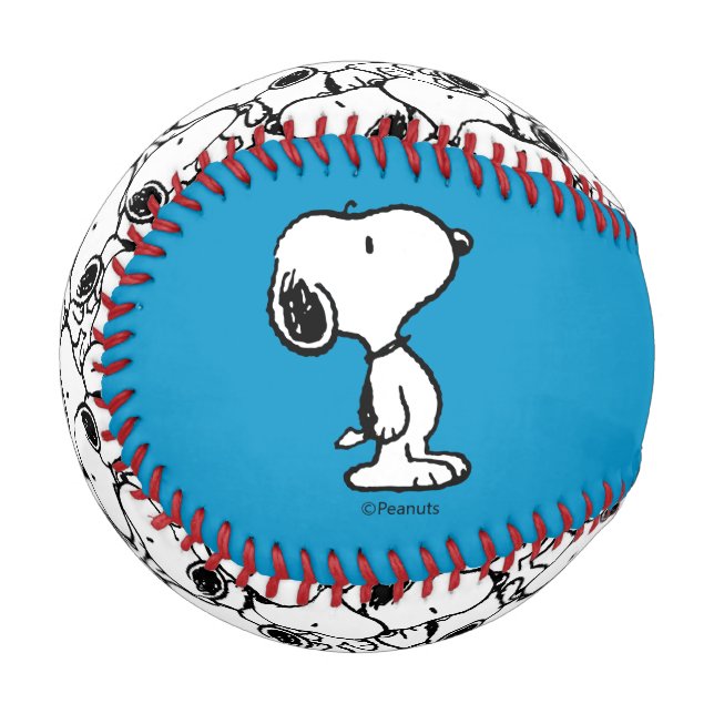 Pelota De Béisbol Patrón de cómics clásicos de Snoopy (Anverso izquierdo)