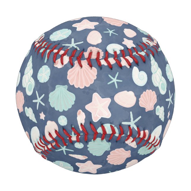 Pelota De Béisbol patrón de conchas marinas (Anverso)