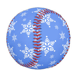 Pelota De Béisbol Patrón de copo de nieve, copos de nieve blancos, n