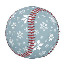 Pelota De Béisbol Patrón de copo de nieve, copos de nieve blancos, n