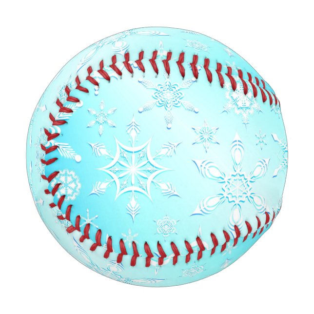 Pelota De Béisbol Patrón de copos de nieve de cristal (Anverso izquierdo)