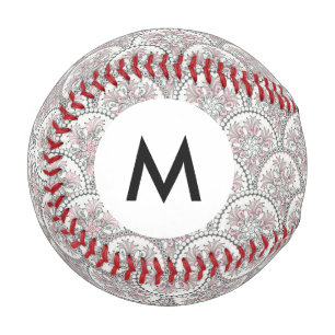 Pelota De Béisbol Patrón de cosecha de monograma