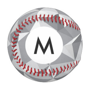 Pelota De Béisbol Patrón de diamante monograma - Polígono abstract
