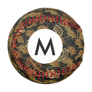 Pelota De Béisbol Patrón de dragón del mar Oriental