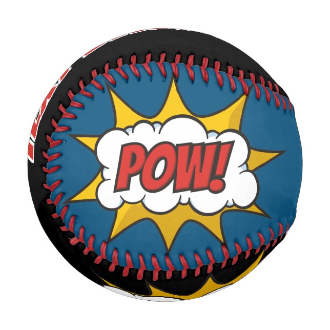Pelota De Béisbol Patrón de efecto de sonido de comic (Anverso izquierdo)
