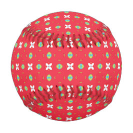 Pelota De Béisbol Patrón de encanto navideño 02 -