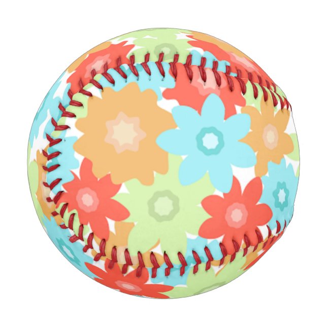 PELOTA DE BÉISBOL PATRÓN DE FLORES (Anverso izquierdo)