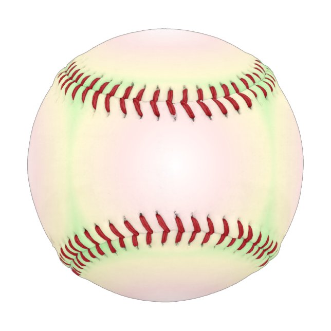 Pelota De Béisbol Patrón de gradiente óptico 3D blanco Rosa verde pá (Anverso)
