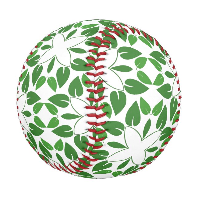 Pelota De Béisbol Patrón De Hojas, Patrón De Hojas, Hojas Verdes (Angular)