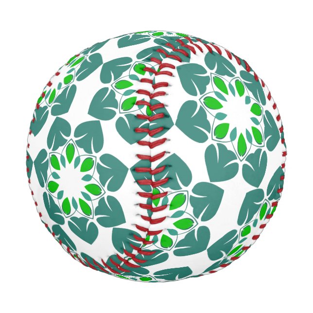 Pelota De Béisbol Patrón De Hojas, Patrón De Hojas, Hojas Verdes (Angular)