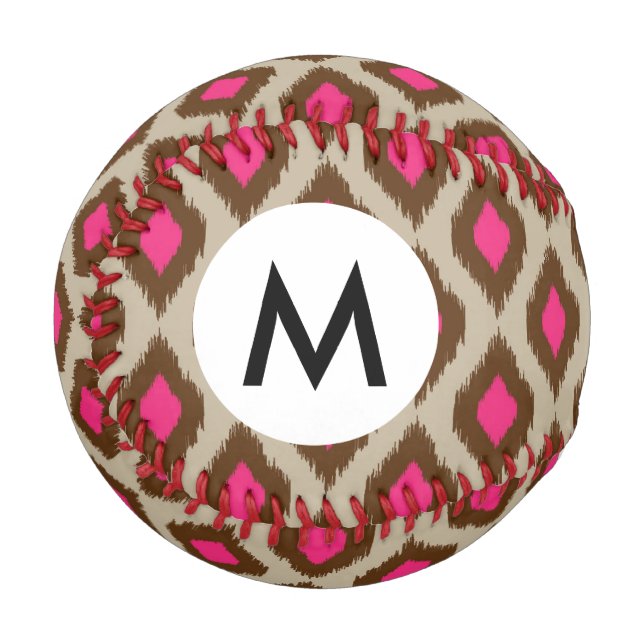 Pelota De Béisbol Patrón de ikat moderno (Anverso izquierdo)
