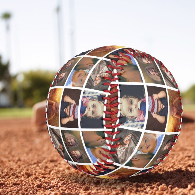 Pelota De Béisbol Patrón de imágenes de Collage de fotos personaliza (Subido por el creador)