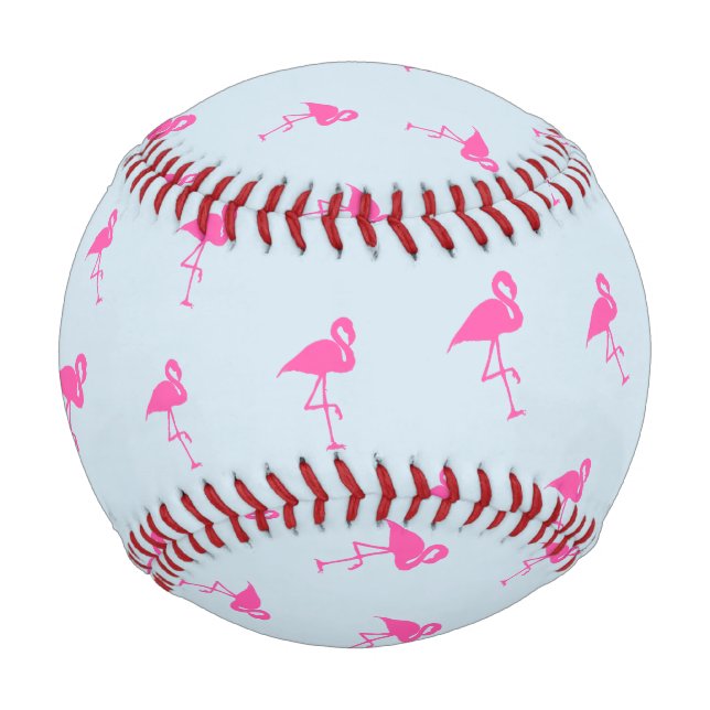 Pelota De Béisbol Patrón de impresión de playa de verano Flamingo ro (Reverso)