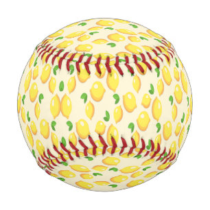 Pelota De Béisbol Patrón de limón amarillo