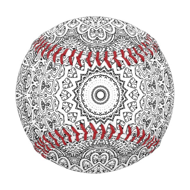 Pelota De Béisbol Patrón de Mandala complejo (Anverso)
