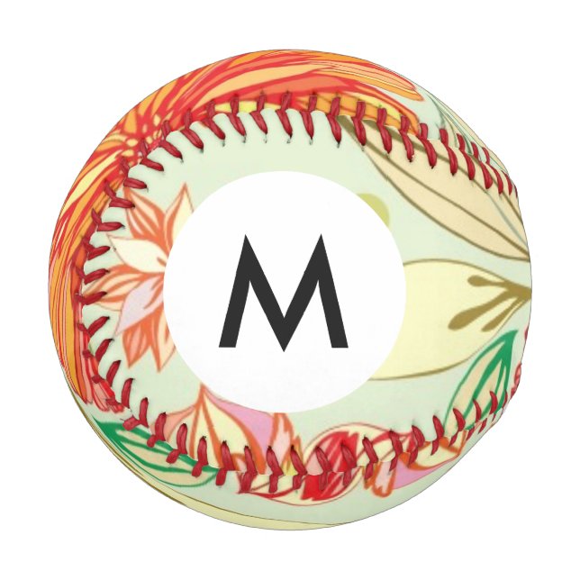 Pelota De Béisbol Patrón de monograma con máster (Anverso izquierdo)