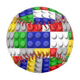 Pelota De Béisbol Patrón de niños de ladrillo de bloques de construc