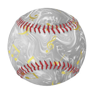 Pelota De Béisbol patrón de notas de música elegante