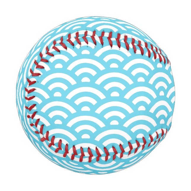 Pelota De Béisbol Patrón de onda azul (Anverso izquierdo)