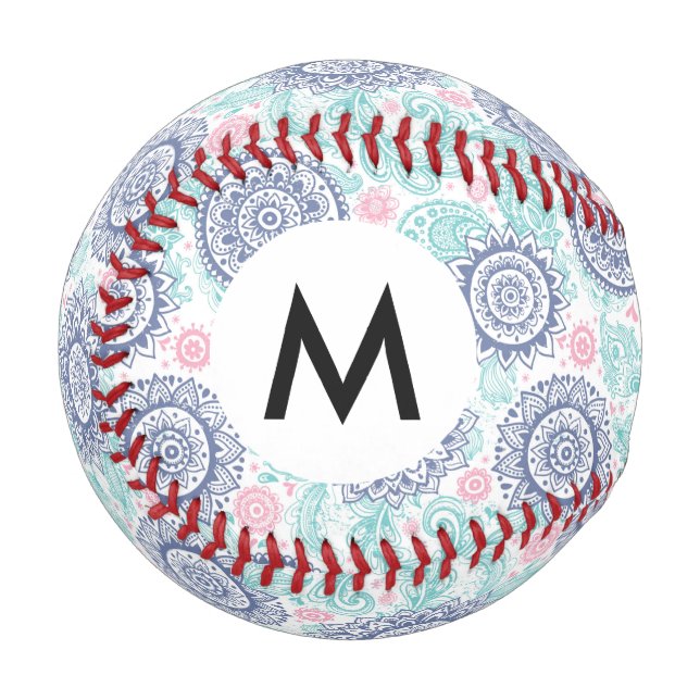 Pelota De Béisbol Patrón de Paisley Étnico (Anverso izquierdo)