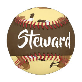 Pelota De Béisbol Patrón de pájaro pardo