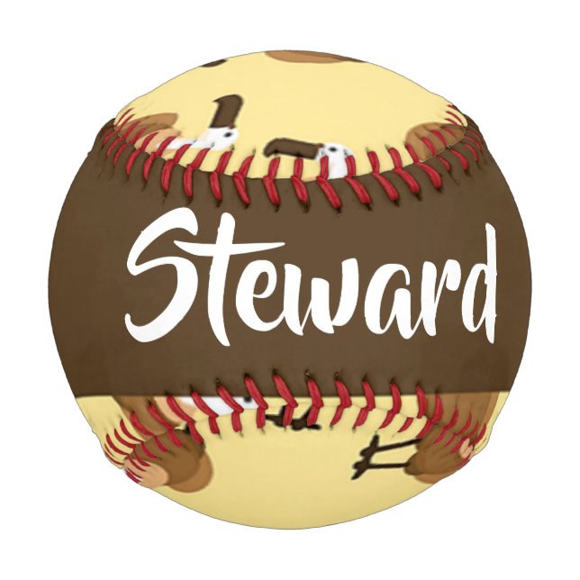 Pelota De Béisbol Patrón de pájaro pardo (Anverso)