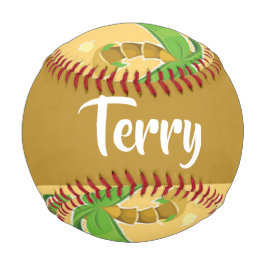 Pelota De Béisbol Patrón de palmeras tropicales