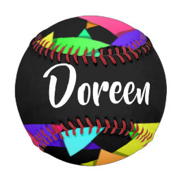 Pelota De Béisbol Patrón de papel plegado colorido