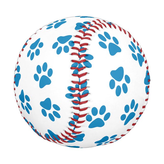 Pelota De Béisbol Patrón De Patas, Patas De Perro, Patas Azules (Angular)