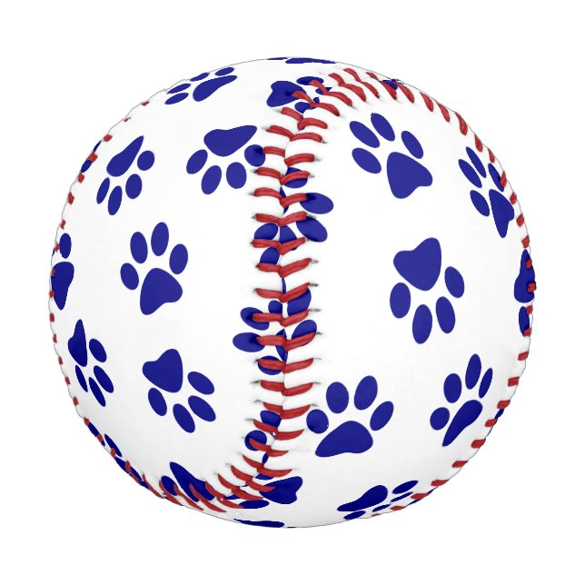 Pelota De Béisbol Patrón De Patas, Patas De Perro, Patas Azules De L (Angular)