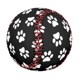 Pelota De Béisbol Patrón De Patas, Patas De Perro, Patas Blancas