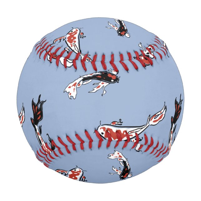 Pelota De Béisbol Patrón de peces Koi Carp (Reverso)