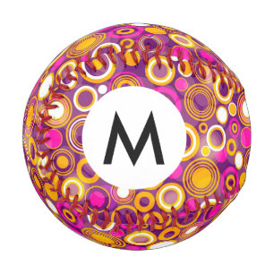 Pelota De Béisbol Patrón de puntos de Polka Violeta
