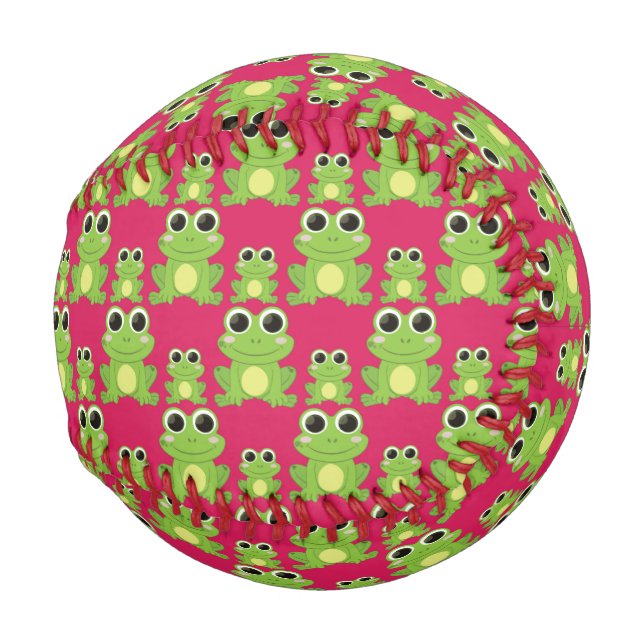 Pelota De Béisbol Patrón de ranas cortas (Anverso derecho)