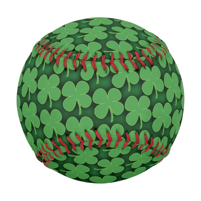 Pelota De Béisbol Patrón de Shamrock (Anverso)