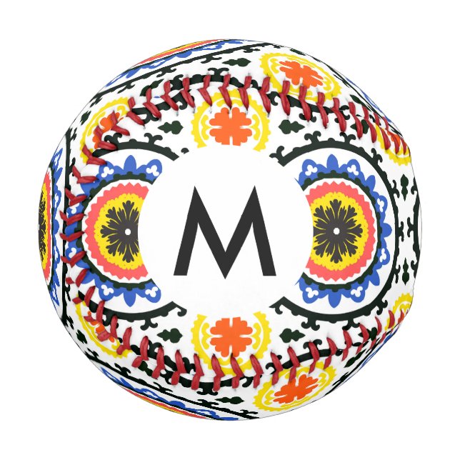 Pelota De Béisbol Patrón de Suzani (Anverso izquierdo)