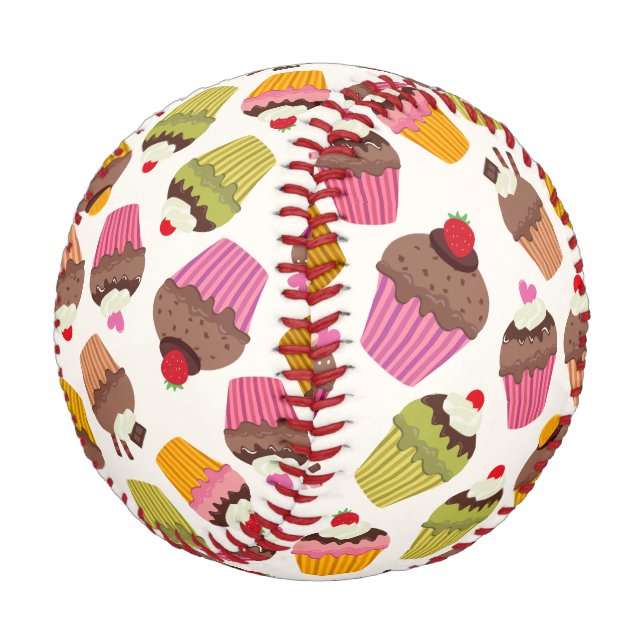 Pelota De Béisbol Patrón de tarta, patrón de muffin, chocolate, cora (Angular)