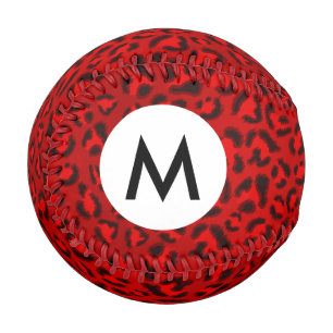 Pelota De Béisbol Patrón de textura de leopardo rosa.