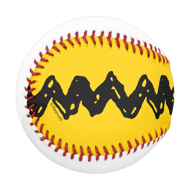 Pelota De Béisbol Patrón de Zag de Charlie Brown (Anverso izquierdo)