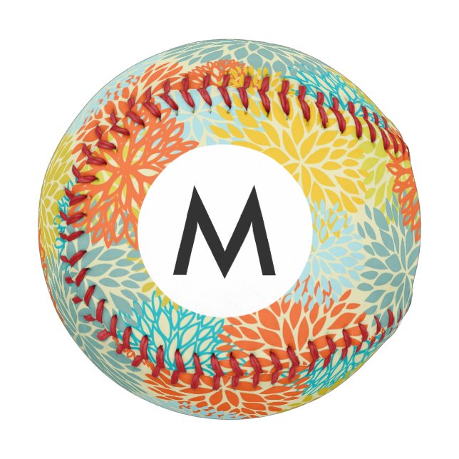 Pelota De Béisbol Patrón floral 3 (Anverso izquierdo)