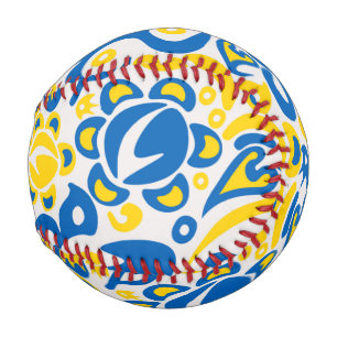 Pelota De Béisbol Patrón folclórico con los colores de la bandera uc
