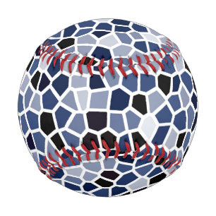Pelota De Béisbol Patrón Geométrico Azul Cute de Guay