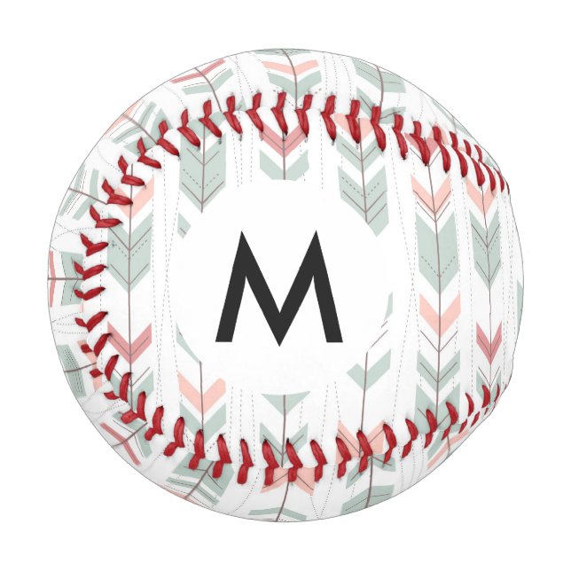 Pelota De Béisbol Patrón geométrico en estilo retro (Anverso izquierdo)