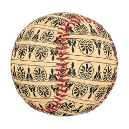 Pelota De Béisbol Patrón griego árabe-mediterráneo marrón