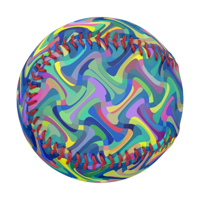 Pelota De Béisbol Patrón multicolor (Reverso derecho)