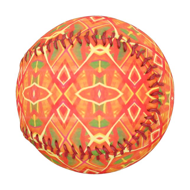 Pelota De Béisbol patrón naranja (Anverso derecho)