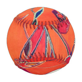 Pelota De Béisbol patrón naranja