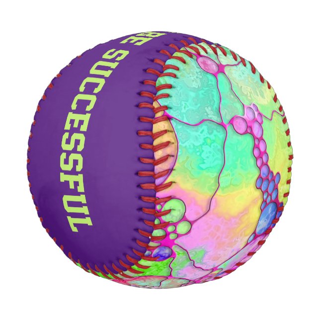 Pelota De Béisbol Patrón Pintado A Mano Y Digitalmente Art. 41 (Angular)
