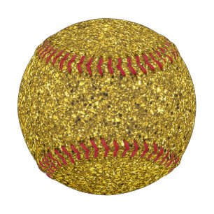 Pelota De Béisbol Patrón Purpurina dorado