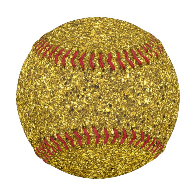 Pelota De Béisbol Patrón Purpurina dorado (Anverso)